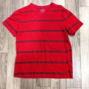 ECKO Unlimited Men's Red Logo Banner T-shirt Size Large